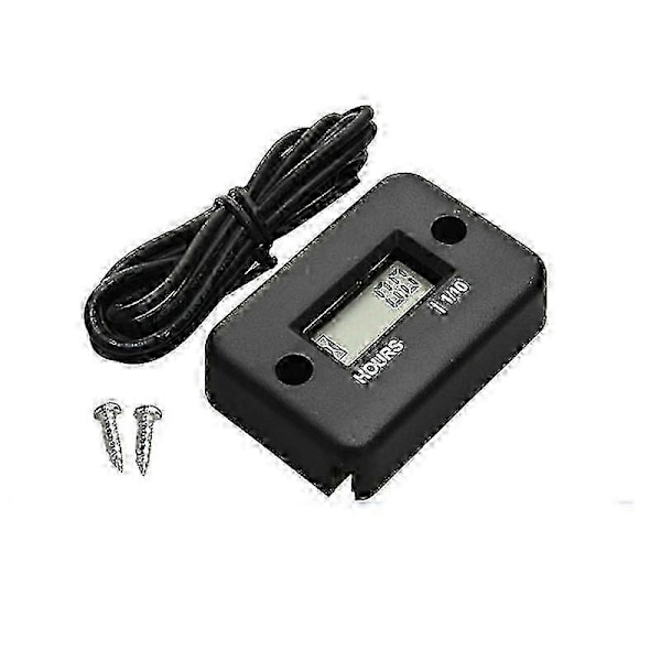 Vattentät LCD-display Digital Timräknare Induktiv Timer för Cykel Motorcykel ATV Snöskoter Motor (C)