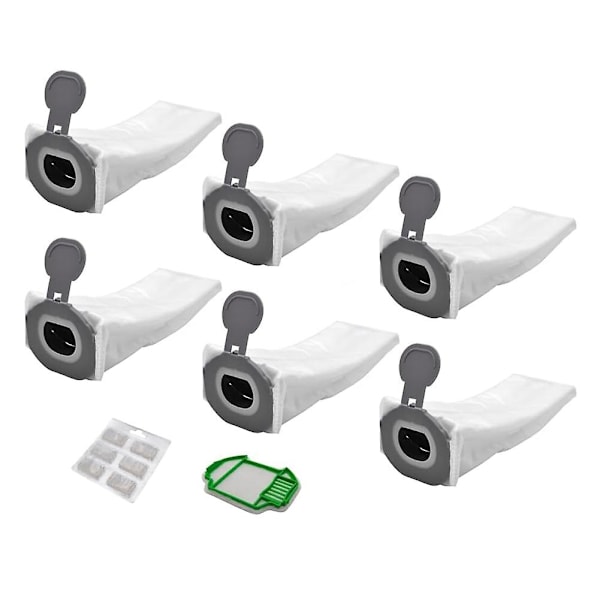 För Vorwerk Kobold Vk7 Fp7 Sladdlös Dammsugare, 6 Dammsugarpåsar, 1 Förfilter, 1 Dofttabletter/pinnar.