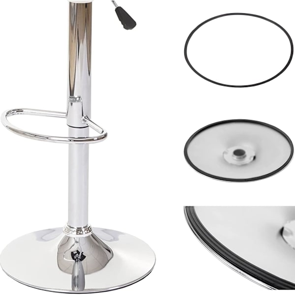 2X Diameter 17.72\" Gulvbeskytter for barstol, Gulvbeskyttelsesring, Gummipute for barstoler med rund base, Kanttrimmer, Stille Gummi (C)