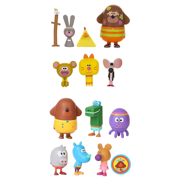 7 kpl Hey Duggee Syntymäpäivälahja Eläimet Puutarhanhoito Action Figures Leikkisetit Kakun Koristeiksi