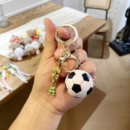Fodboldhold Nøgleringe, Låse og Nøgleringe - Unisex Tilbehør til Fodboldfans[C]