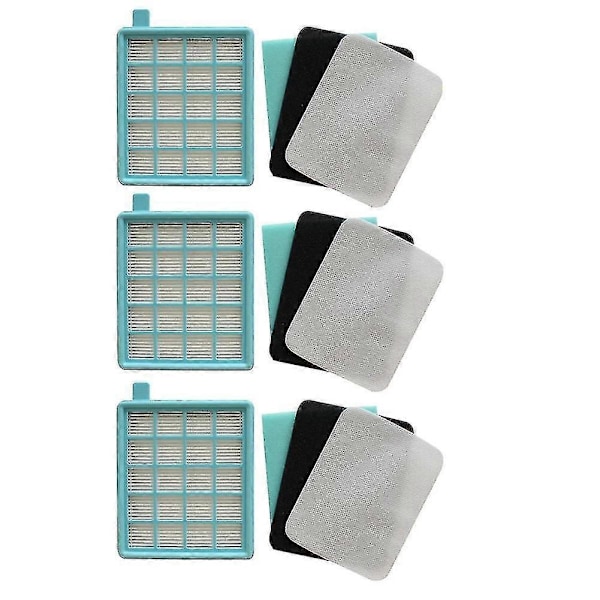 3 Kit Hepa-filter För Fc8470 Fc8471 Fc8472 Fc8473 Fc8474 Fc8476 Fc8477 Dammsugartillbehör (C) Red