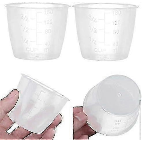 Genomskinliga graderade mätkoppar i plast, ris-mätkoppar, ersättningskoppar för elektrisk riskokare, köksartiklar, genomskinlig, 2-pack, One Size (C)