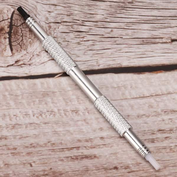 Dubbelhuvud klockvisartryckare B054 Klockvisarinställningsverktyg Silver[C]