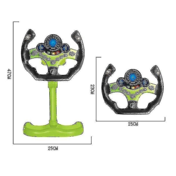 Elektrisk Simulering Rattleksak Med Ljus Och Ljud Pedagogiska Barn Co-pilot Barn Billeksak Vokalleksak Present Green