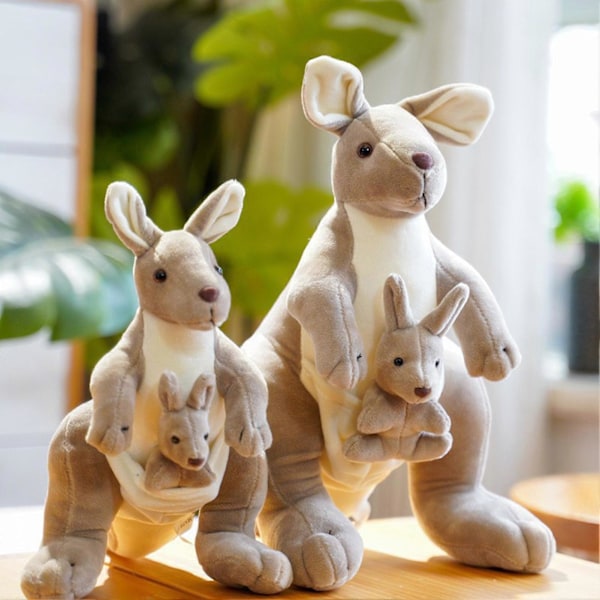 Äiti ja vauva kenguru -pehmolelu Seisova eläin Plushie-nukke Unipehmuste Koti-sisustus Lapsille Tyttöystäville Aikuisten syntymäpäivä Joululahja