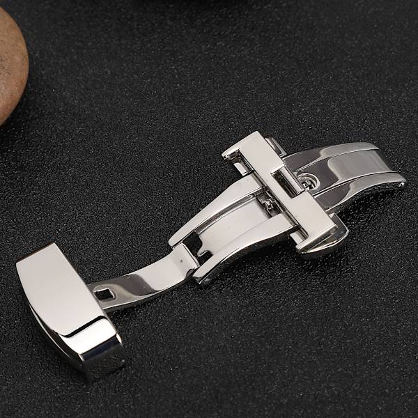Armbandslås i rostfritt stål, klockbandslås, ersättningstillbehör, silver 22 mm [C]