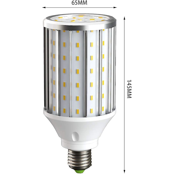 LED majs pære E27 30W, 6500K kold hvid LED majs pære E27, ikke-dimbar, LED majs pære (30W hvidt lys)[C]