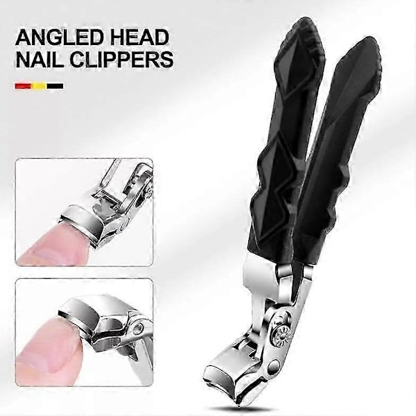 Nagelklippare för seniorer, tjocka naglar, stor, vinklad huvud, ergonomisk (C)
