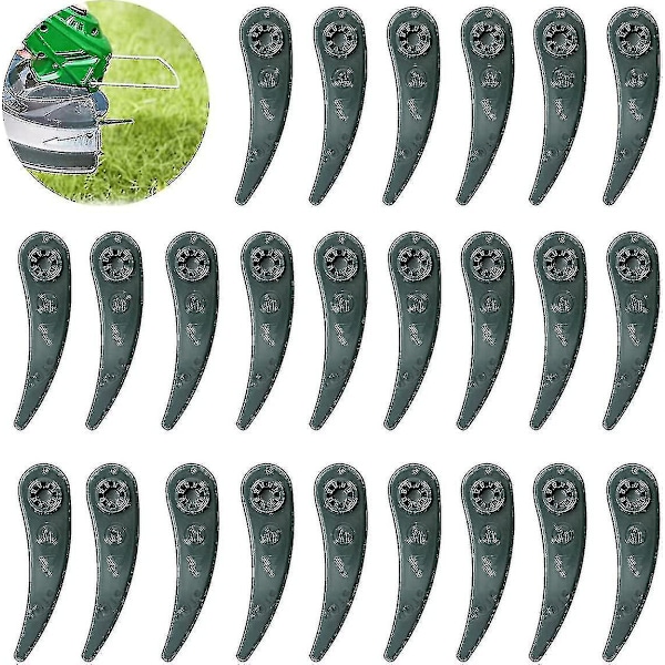 24 Pakke Erstatningsblader for Gress Trimmer Til Bosch Durablade Art 23-18 Li & Art 26-18 Li Kantklipper - Grønn (HYYC)