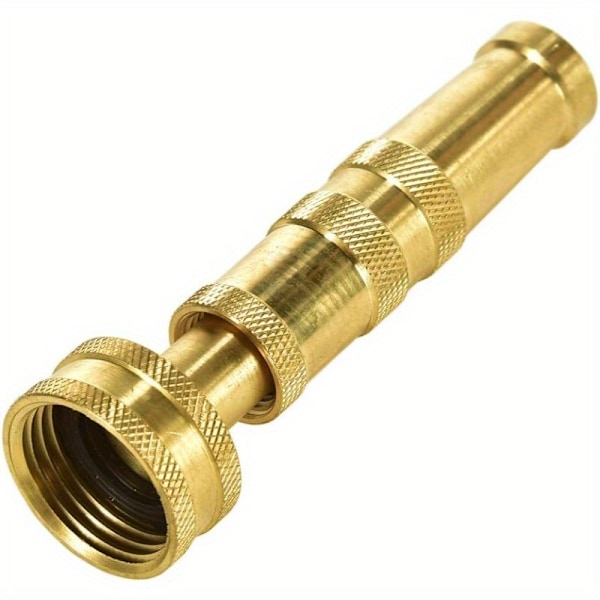 1 stk., Robust Messing Slangemundstykke, Justerbar Drejning, Jet Sweeper Have Sprinkler, Holdbar Metal, Lækagesikker, Højtryk, 1,17 Tommer Diameter Til Udendørs