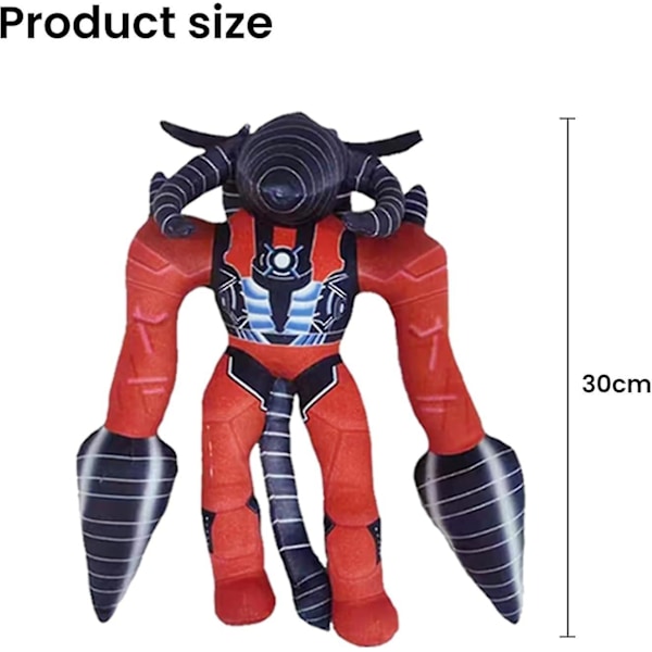 Skibid Toilet -pehmolelu, 2024 Uusi Parannettu Titan Drillman -pehmolelu, SkibidToilet Boss Drill Man Speakerman Camaramen Plushie -lelut