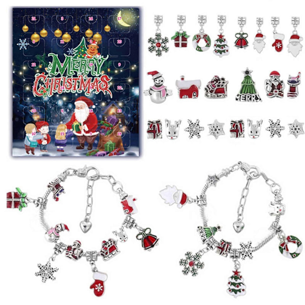 Advent Calendar 2024 Advent Calendar -24 Day, Bracelet - Christmas Countdown Gifts For Girls Boys Kids Adults And Teenagers