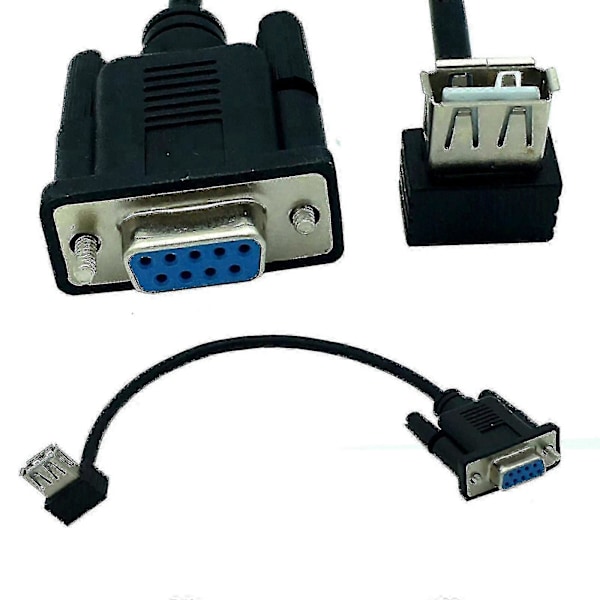 RS232 DB9 til USB 2.0 Adapter 25cm 8 Tommer Kabel