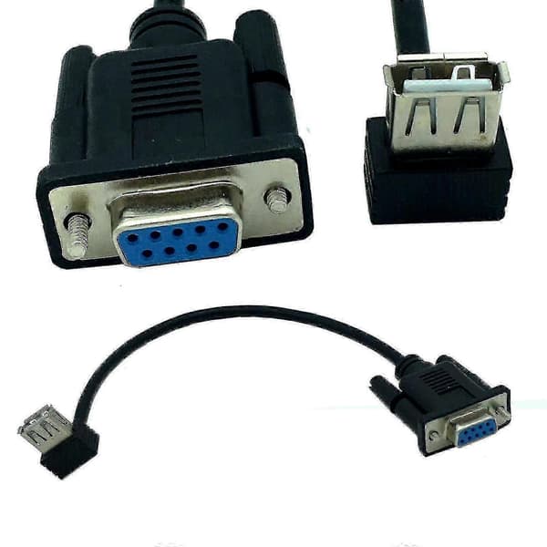 RS232 DB9 - USB 2.0 -sovitin, 25 cm:n 8 tuuman kaapeli