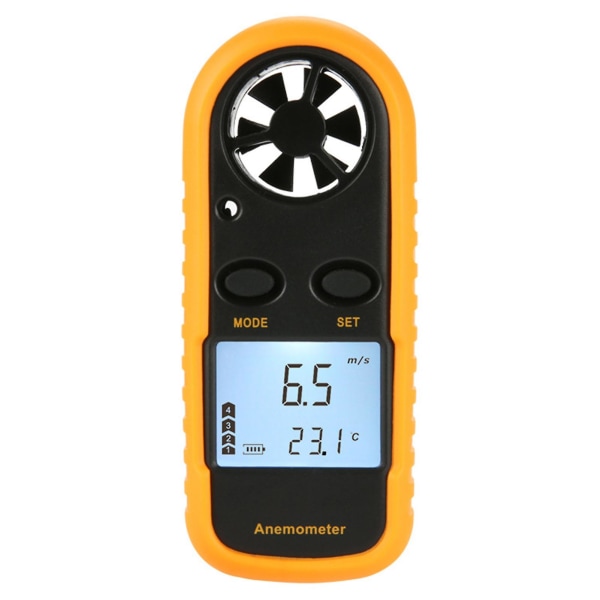 GM816 Håndholdt Digital Anemometer Termometer LCD Display Vindhastighed Temperaturmåler 3V[C]