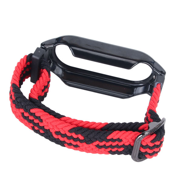 3 i 1 Urremme Skærmbeskytter Etui Udskiftningsrem Beskyttelsesfilm Etui til Mi Band 7 Sort Rød Rem Sort Skal[C]