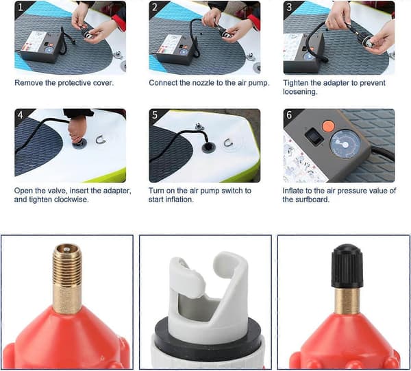 Paddleboard-adaptere 2 stk. luftventilkonverter for kanoer og kajakker