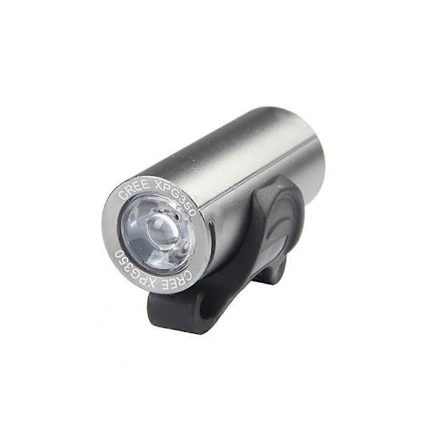 Vattentät cykellampa fram USB laddningsbar 300 Lumen XPG ljuspärla Superstark lampa för cykel MTB landsvägscykel (Silver)