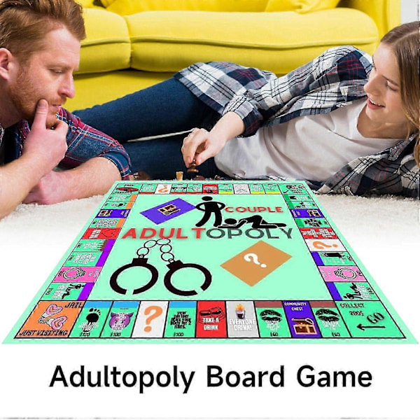 Adultopoly Brädspel, Parspel för Vuxna, Parbrädspel, Brädspel för Vuxna, Sovrumsspel för Par, Relationskortspel