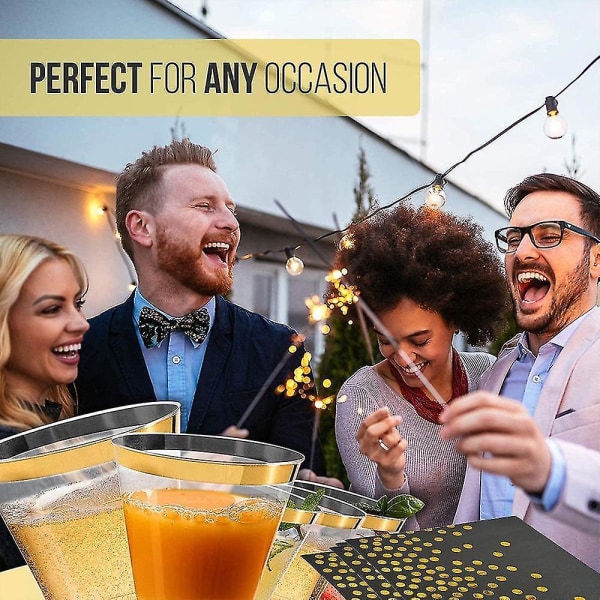 100-pack Cocktailservetter - 3-lagers Lyxiga Pappers Servetter - Engångs Dryckes Bröllopsservetter[C] Black