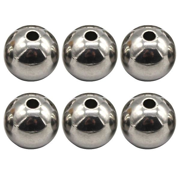 6 stk Newtons Cradle Balanseballer Perforerte Perler Rustfrie Stålperler Smykketilbehør Hullperler[C]