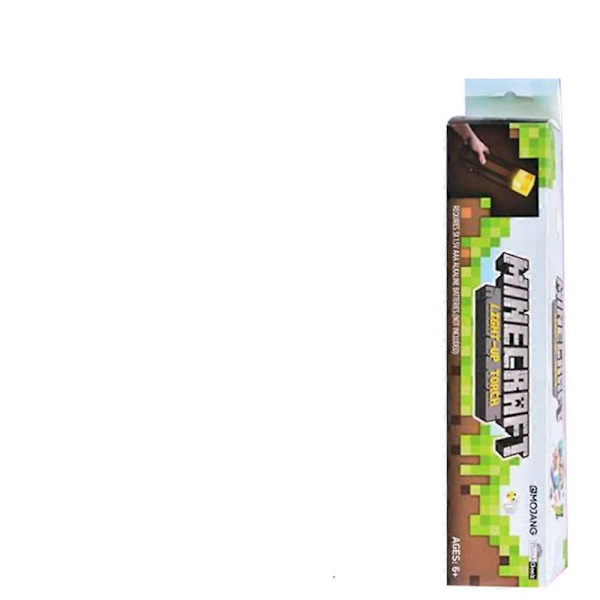 Minecraft Zak Designs Facklaformad Vattenflaska med Skruvlock, Hållbar Vattenflaska med Brottsäker Design Tumbler (22oz, Plast, BP