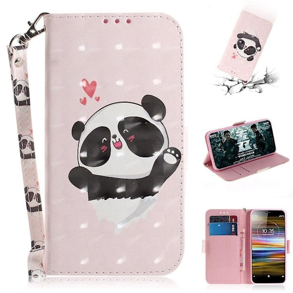 Mönstertryck/spotlightdekor/sött Panda Läder PU Fodral För Din Sony Xperia L3 I6(FCC)