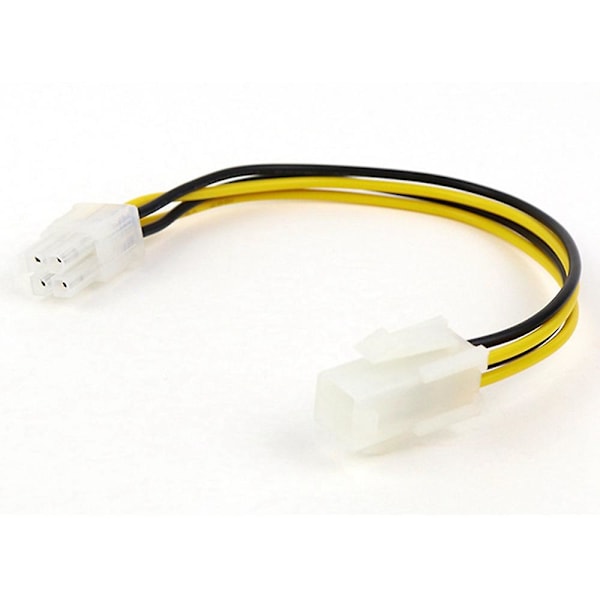 1 stk 20 cm 4-pins ATX 4-pins hann til hunn PC CPU strømforsyningsforlengelseskabel 4-pins kontaktannonse