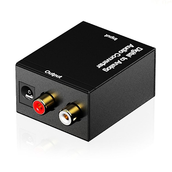 Optisk Koaxial SPDIF Digital till Analog RCA Stereo Ljudkonverterare för Högtalare Converter   USB Cable