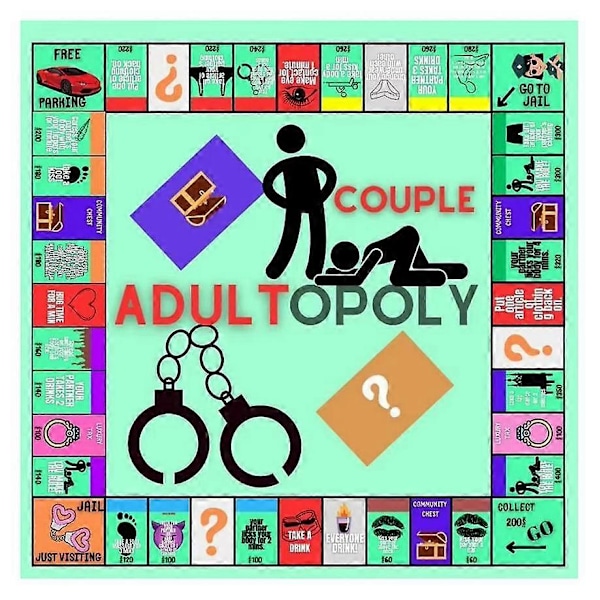 Adultopoly Brætspil Par Adultopoly Date Night Spil Sjovt Interaktivt Relationskort Spil Samtalekort Til Par