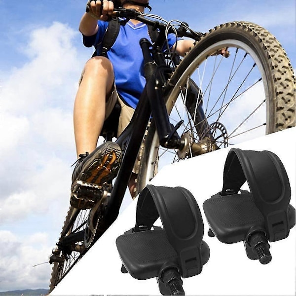 8 stk. Pedalstropper for trimsykkel, justerbare pedalstropper fotpedal spinning trimsykkel hjemme eller (C)