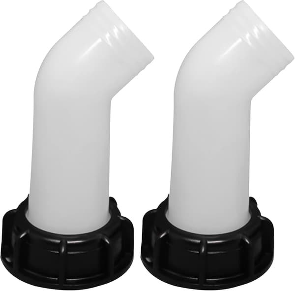 2 st avloppsrör med mutter IBC 1000L, vattentankmunstycksförlängningsventilanslutning, slangmunstycke IBC-adapter vattentank