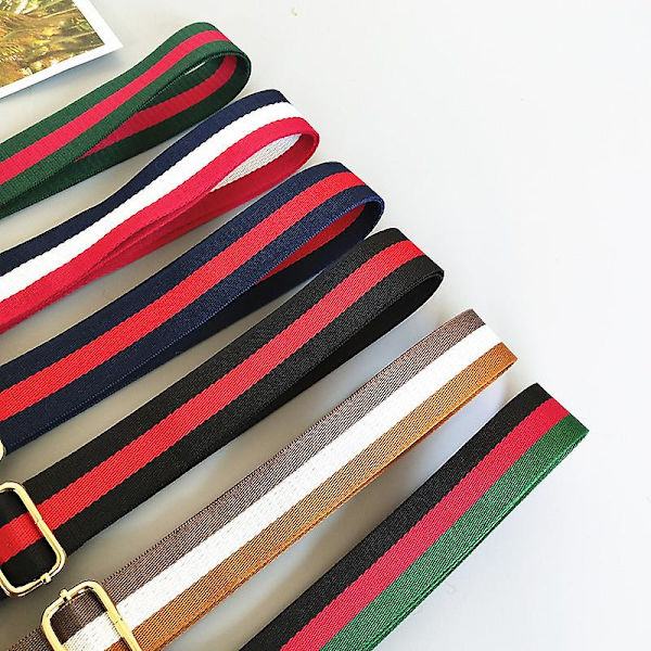 Veskestropp Bytte Crossbody Håndveske Skulder Stripe Byttebelte Brown