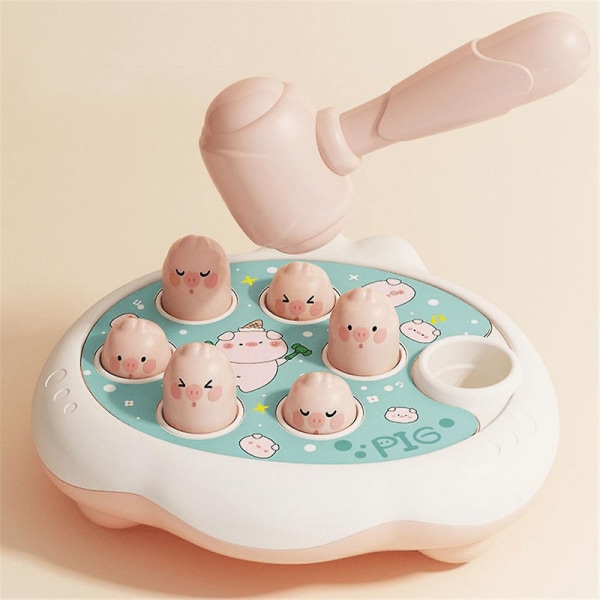 Whack-a-mole-leksak Pedagogisk hammarleksak för spädbarn Quick Push-spelkonsol Barnpresent Pig
