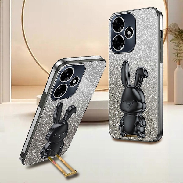 Støtsikker telefonveske for Infinix Hot 30i med glitterpulver, PC+TPU deksel med kickstand Multicolor Style A