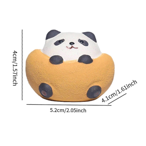 Lila Lerte Tesällskap Miniatyr Figurin Bil Inuti Skåp Liten Panda Staty (C)