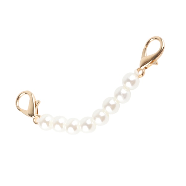 Perle Taskekæde Slidstærk DIY Perle Bead Taskekæde til Håndtaske Kæder Tilbehør 10cm / 3.9in Hvid[C]