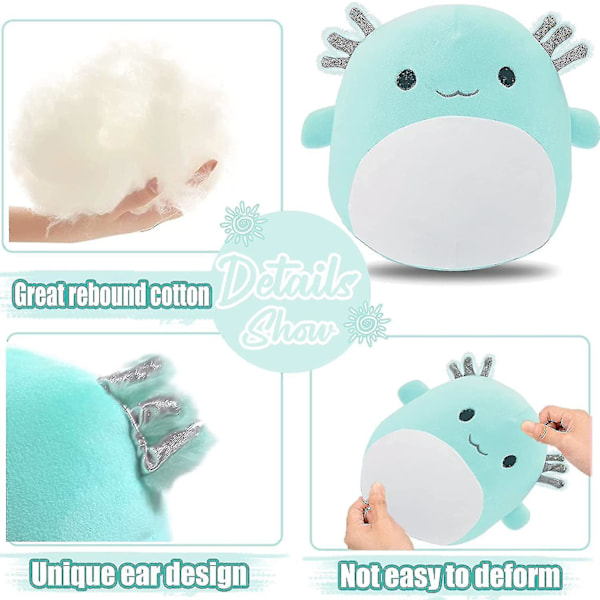 Axolotl plysch, söt Axolotl gosedjur Snuggle Hugging Axolotl plysch Supermjuk Axolotl kudde Ländryggskudde Födelsedag[C]