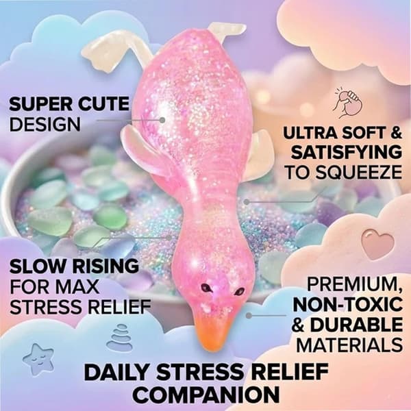 Squishy Stressbold Sæt med 2, Langsomt Stigende, Sanselegetøj til Angstlindring