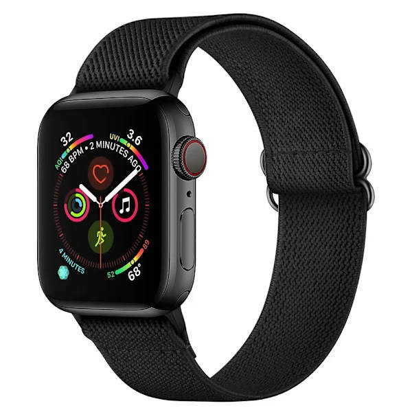 Elastisk nylonrem Apple Watch Series 11 46mm Sort[C]