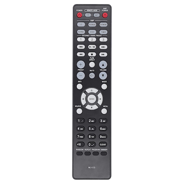 DENON RC‑1173/PMA‑720AE/PMA‑520AE/DCD‑720AE/DCD‑520AE Fjärrkontroll Ersättning