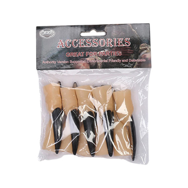 5 stk. Halloween Falske Fingre Sæt Spooky Scary Witches Negle til Cosplay Party Prank Legetøj til Halloween Party Festivaler Scary Props[C] Type 3