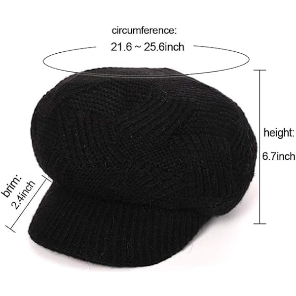 Vintervarm Beanie i Heklet Slouchy Stil for Kvinner - Strikket Lue med