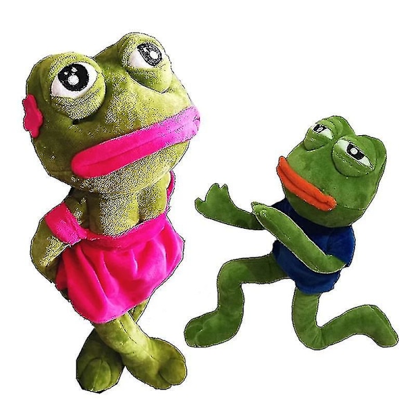 45cm Sad Frog Plyschleksak Mjuk Fylld Kudde Magisk Uttryck Pepe Den Ledsna Grodan Djur Plyschdocka Födelsedagspresenter För Barn