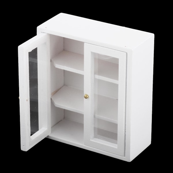 2x Miniatyr Trä Stilfullt Skåp 1/12 Dockhusmöbler Köksleksaker DIY (C)