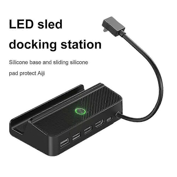 Steam Deck Dock 6 i 1 Steam Deck Docking Station Stativ Tilbehør 3*usb 3.0 Hdmi 4k@60hz Gigabit Ethernet 1000mbps Pd 60w Hub