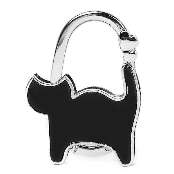 Väskhållare Vikbar Handväskkrok kattformad (Silver point och Vit) (C)
