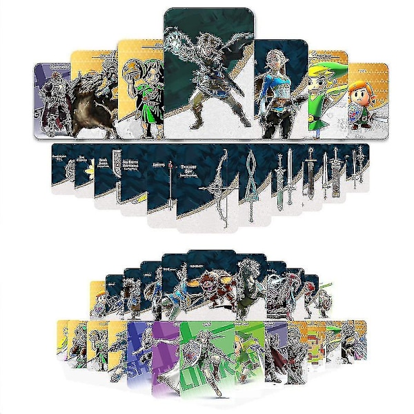 38 st/set Nfc Amiibo-kort för The Legend of Zelda Breath of the Wild Tears of the Kingdom Koppling