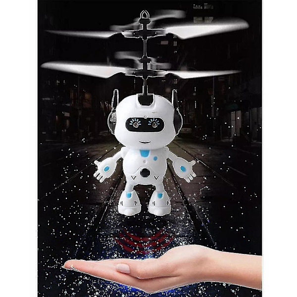 Robot Induktionsflygande Gyro Helikopter Drone Rymdrobot Leksak Barnpresent